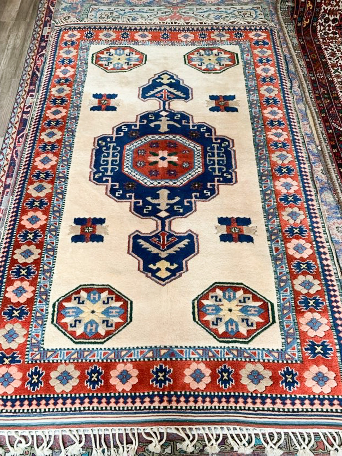 No. A1132 - 5.1' x 7.8' Vintage Turkish Area Rug