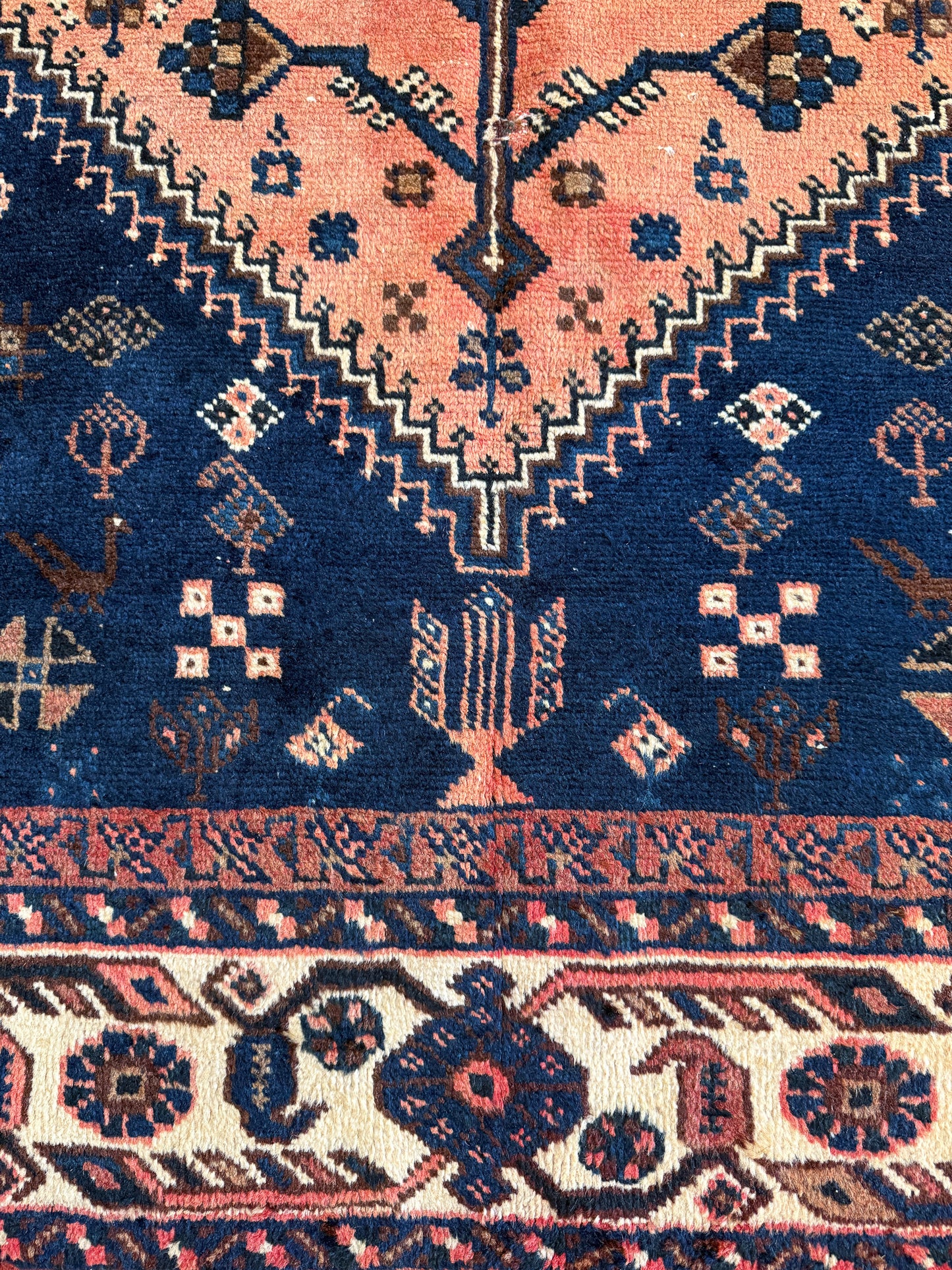 Vintage Persian Area Rug No. A1186 - 6.9' x 11'