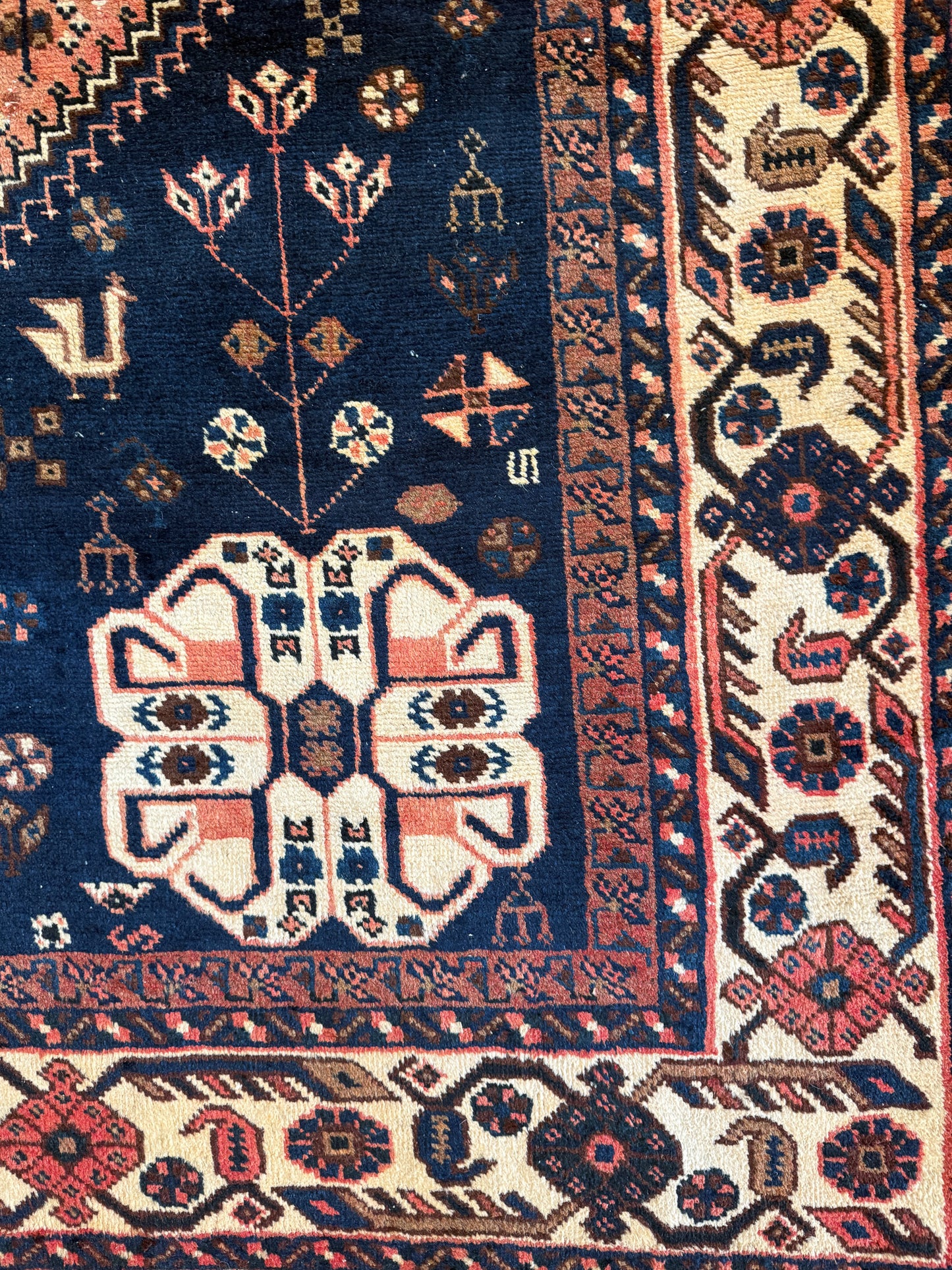 Vintage Persian Area Rug No. A1186 - 6.9' x 11'