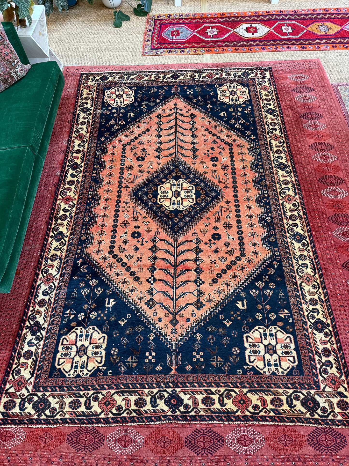 Vintage Persian Area Rug No. A1186 - 6.9' x 11'