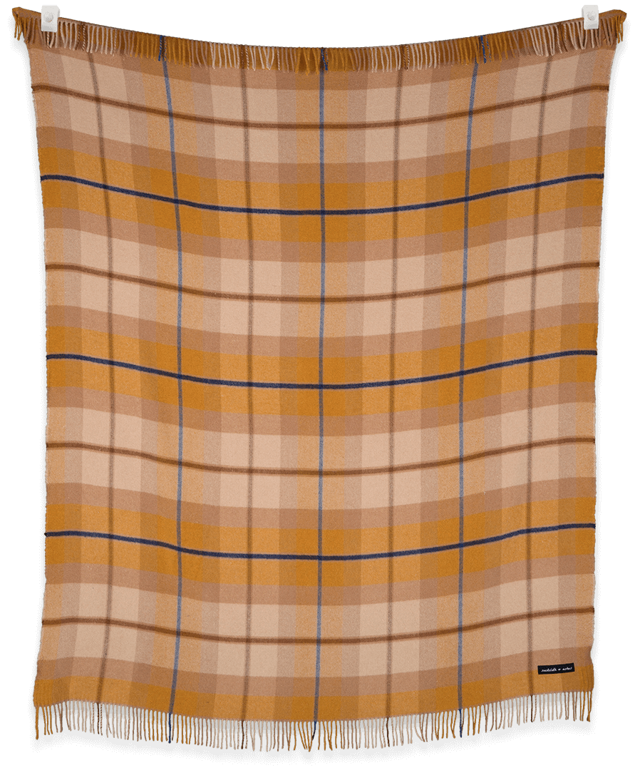 Folk Amber Throw Blanket