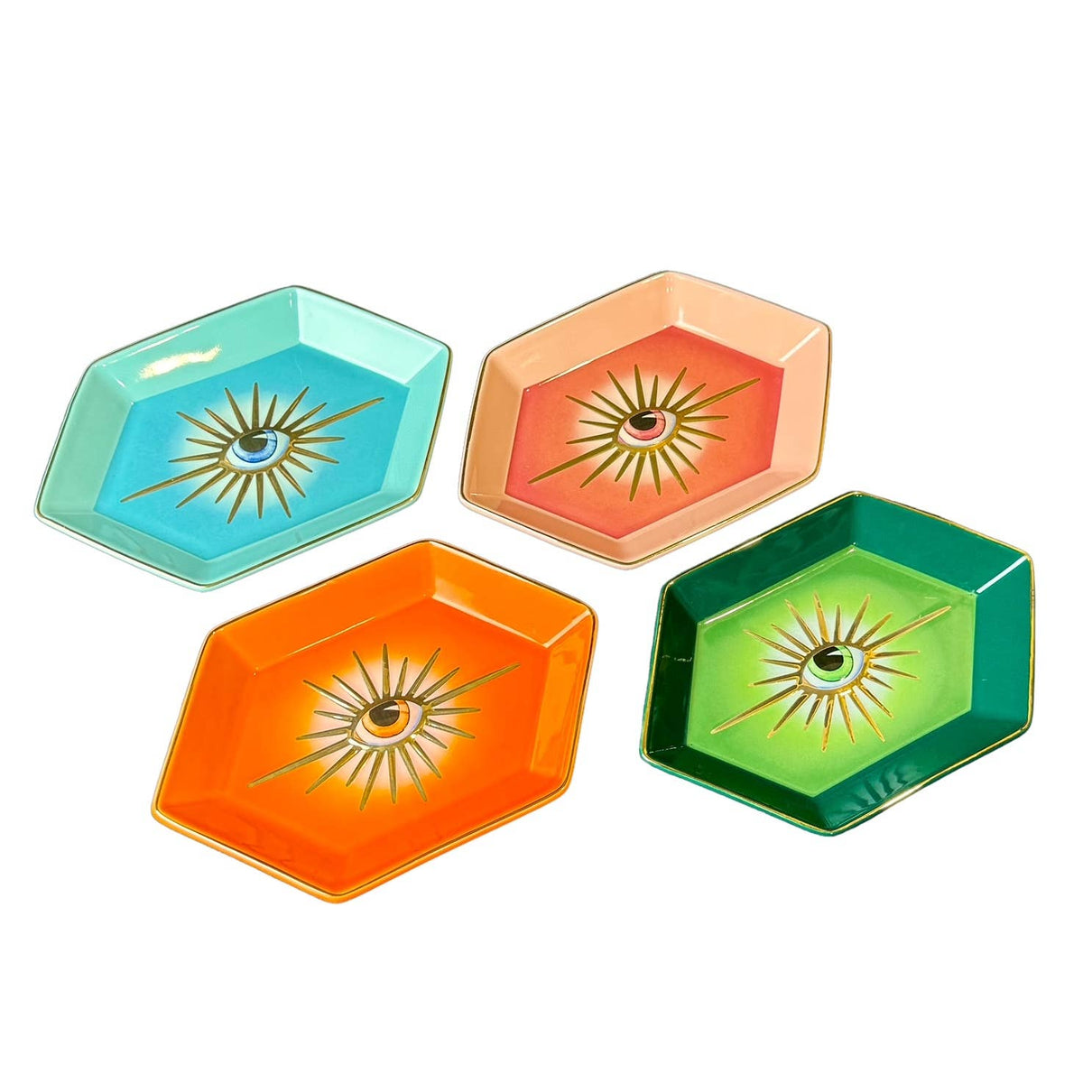 Evil Eye Trinket Dish Green