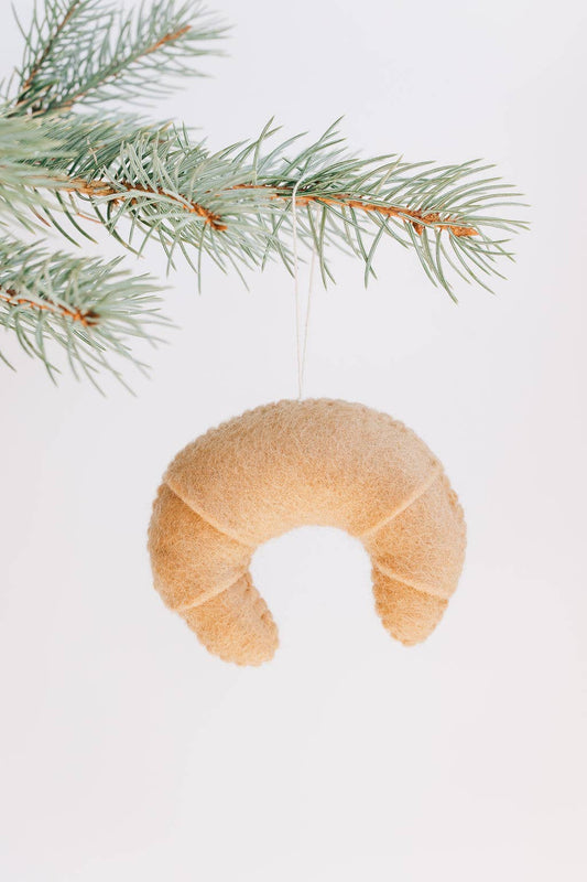 Croissant  Felt Ornament