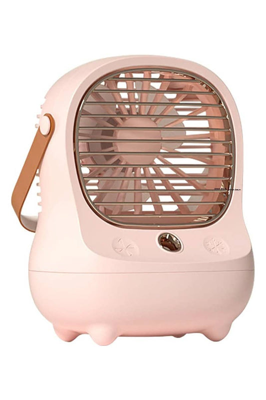 Matte Spray Misting Portable Tabletop Electric Fan (Pink)