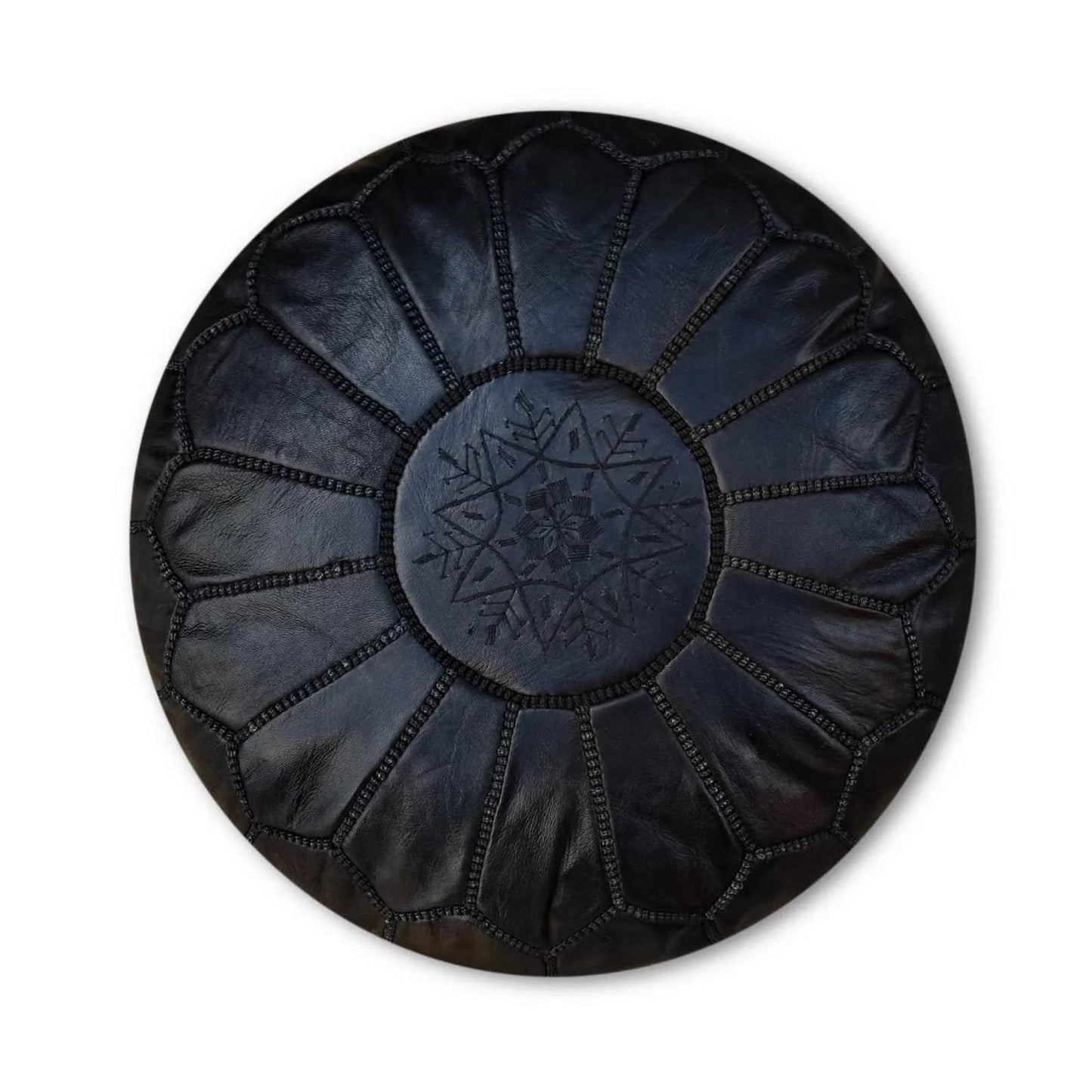Moroccan Ottoman pouf - Handmade Leather Pouf: Pink