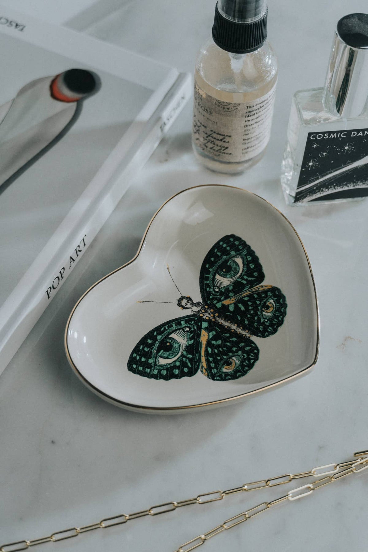 Madame Butterly Ceramic Heart Dish