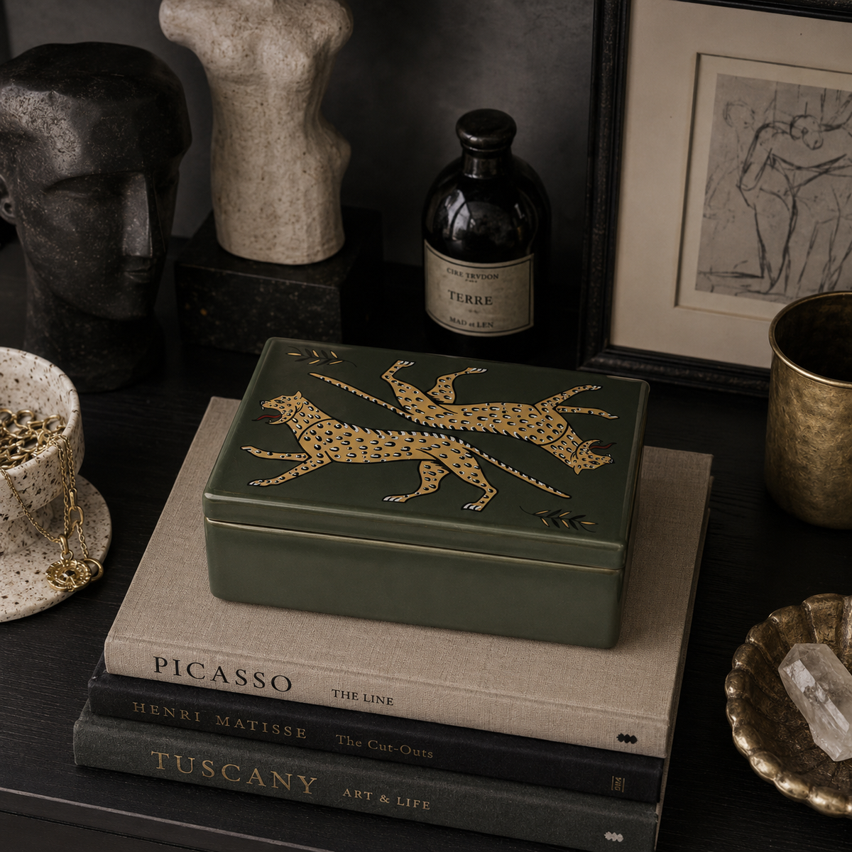 Duo Leopard Ceramic Box