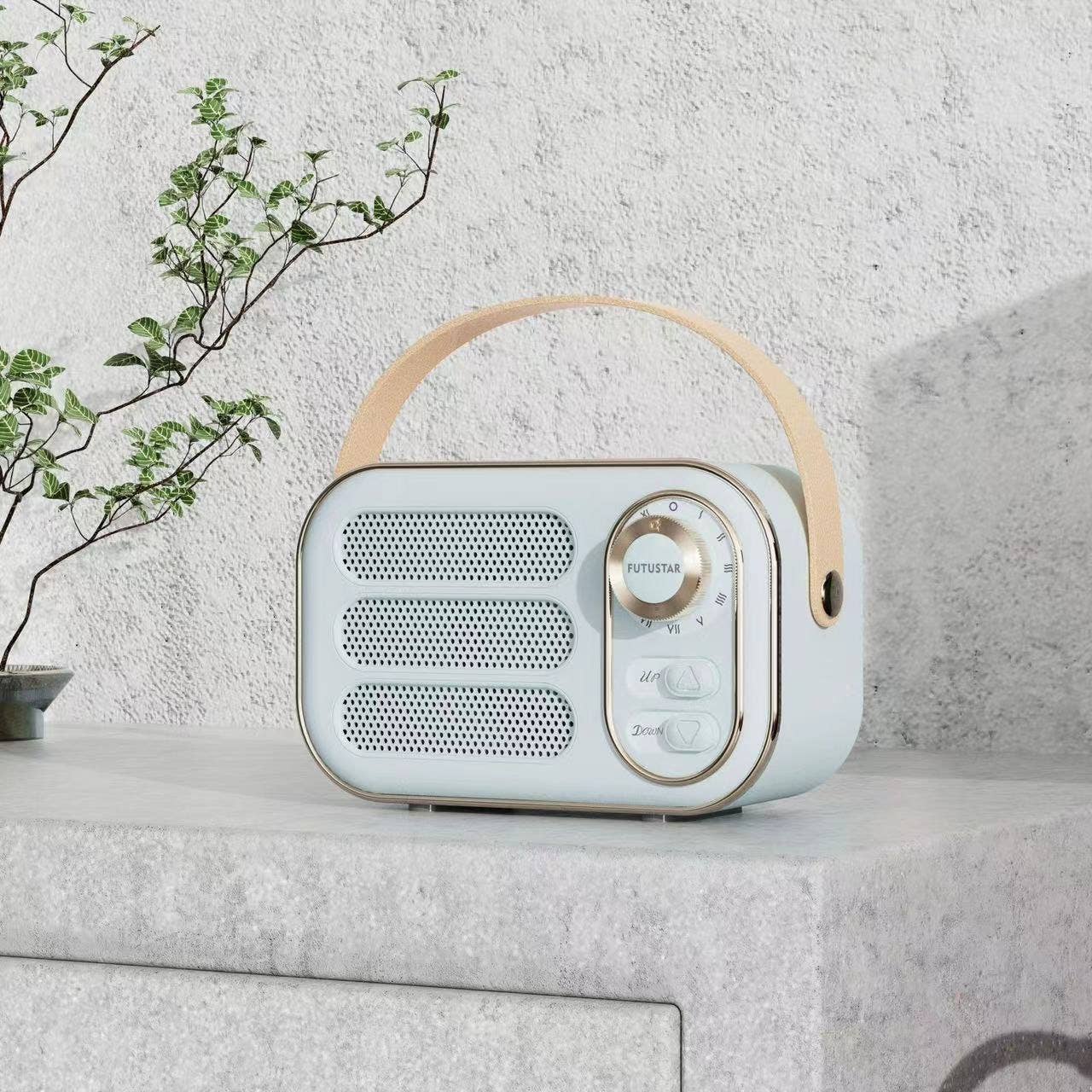 Vintage Bluetooth Speaker: Blue