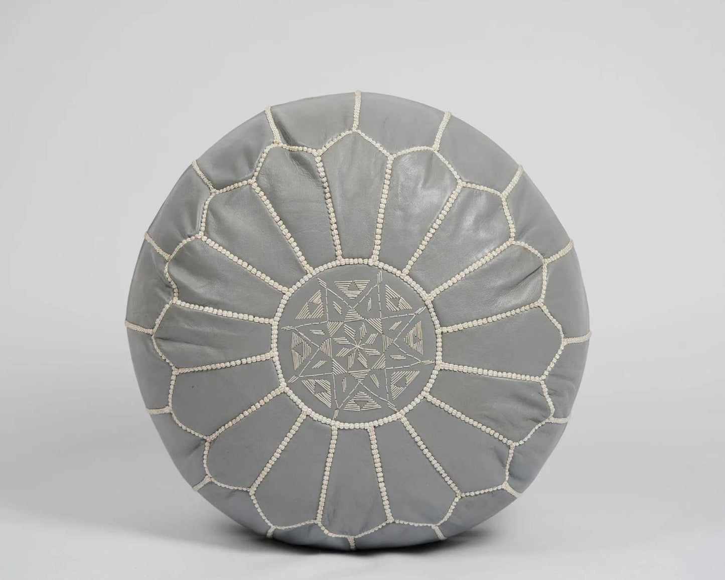 Moroccan Ottoman pouf - Handmade Leather Pouf: Pink
