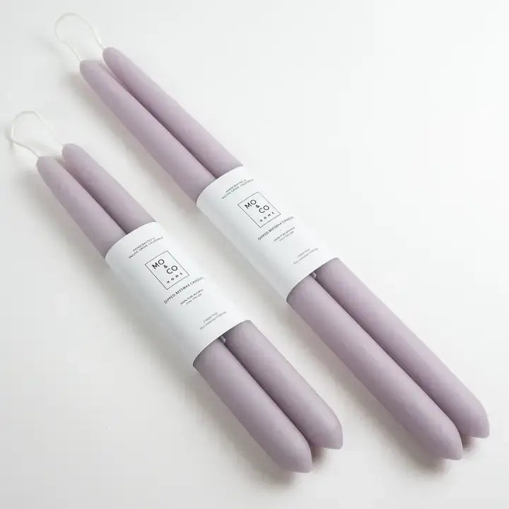 100% Beeswax Dipped Taper Candles | All Natural, Handmade: Eucalyptus / Large (14" Long)