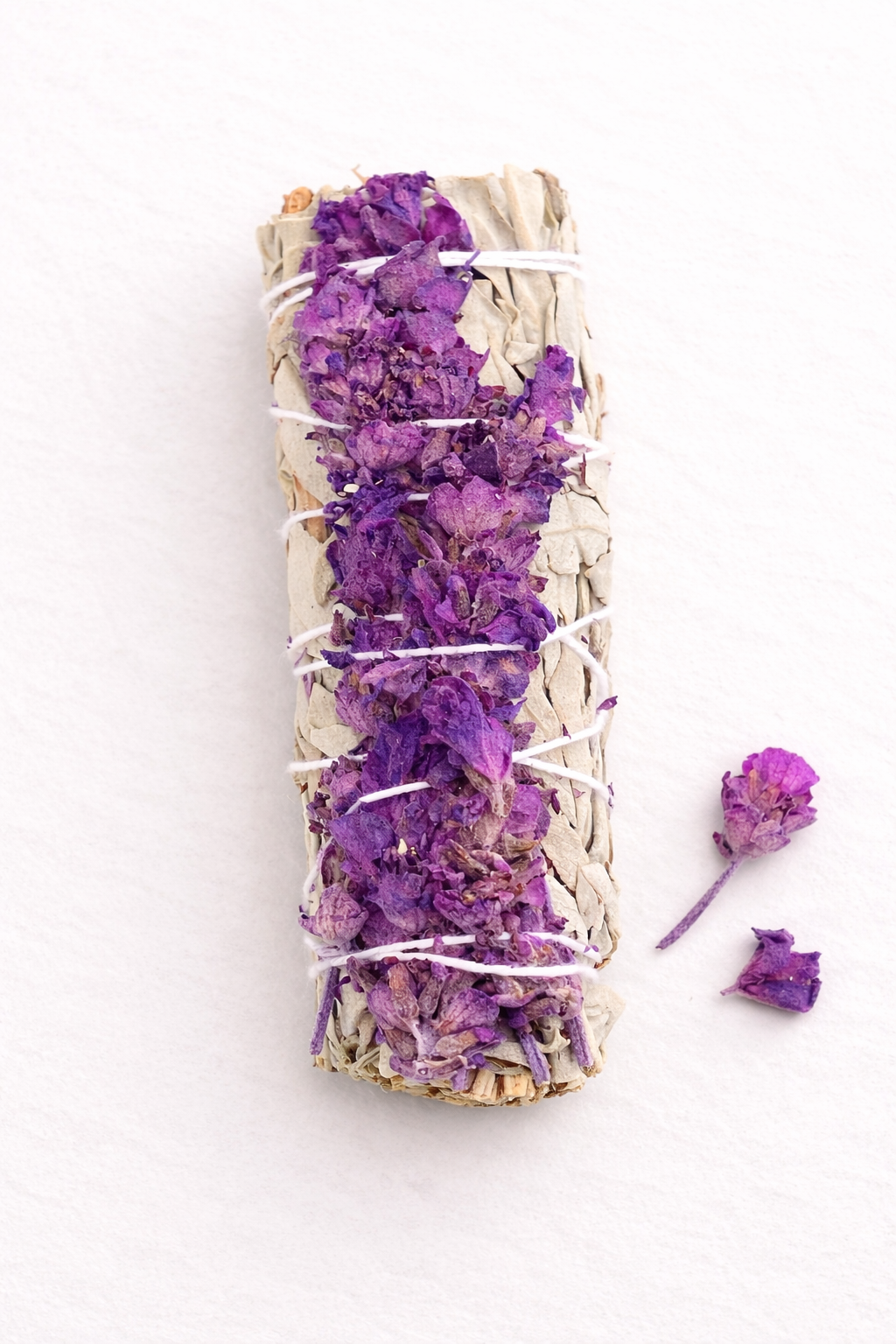 White Sage & Dried Lavender Smudge Sticks Bulk, Handcrafted