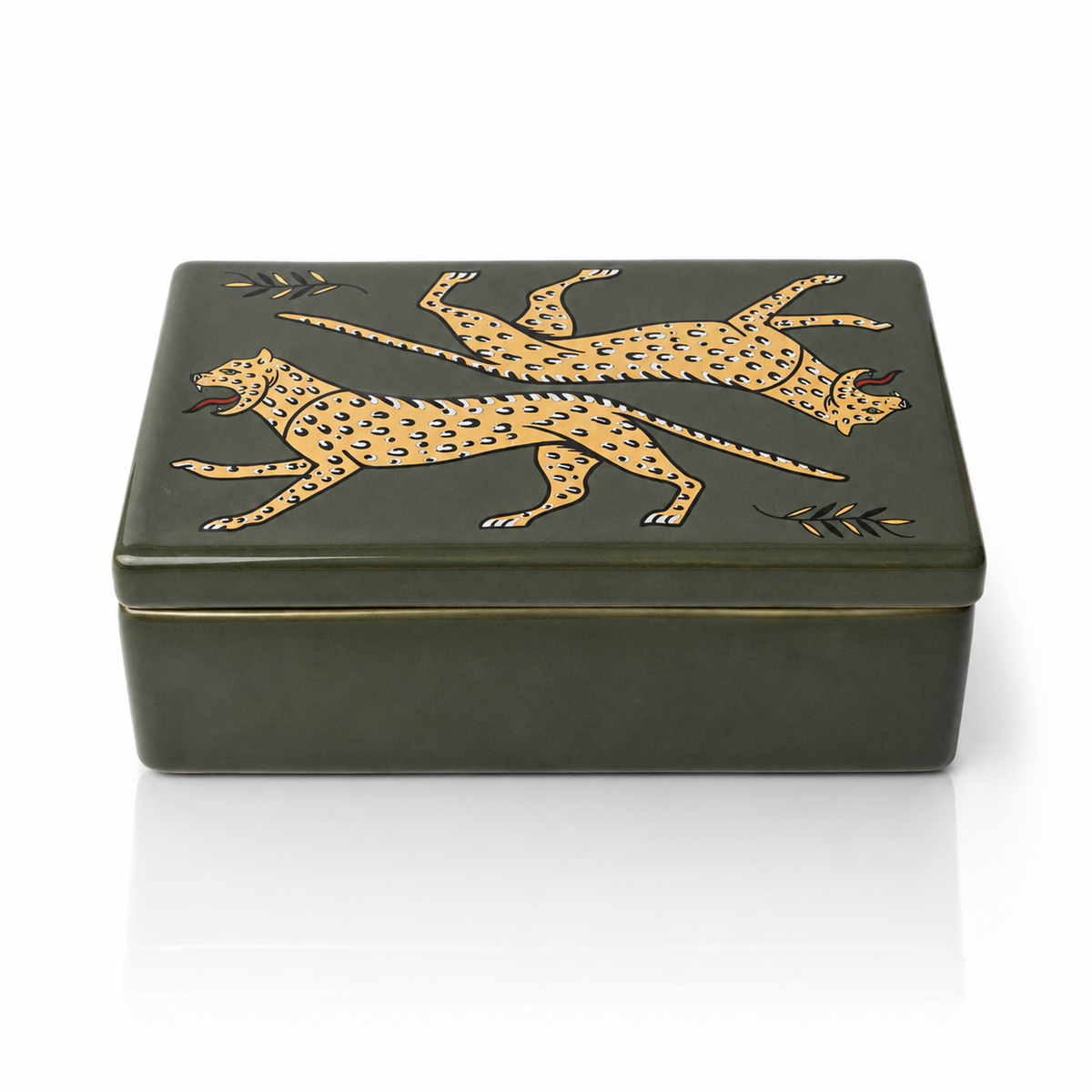 Duo Leopard Ceramic Box