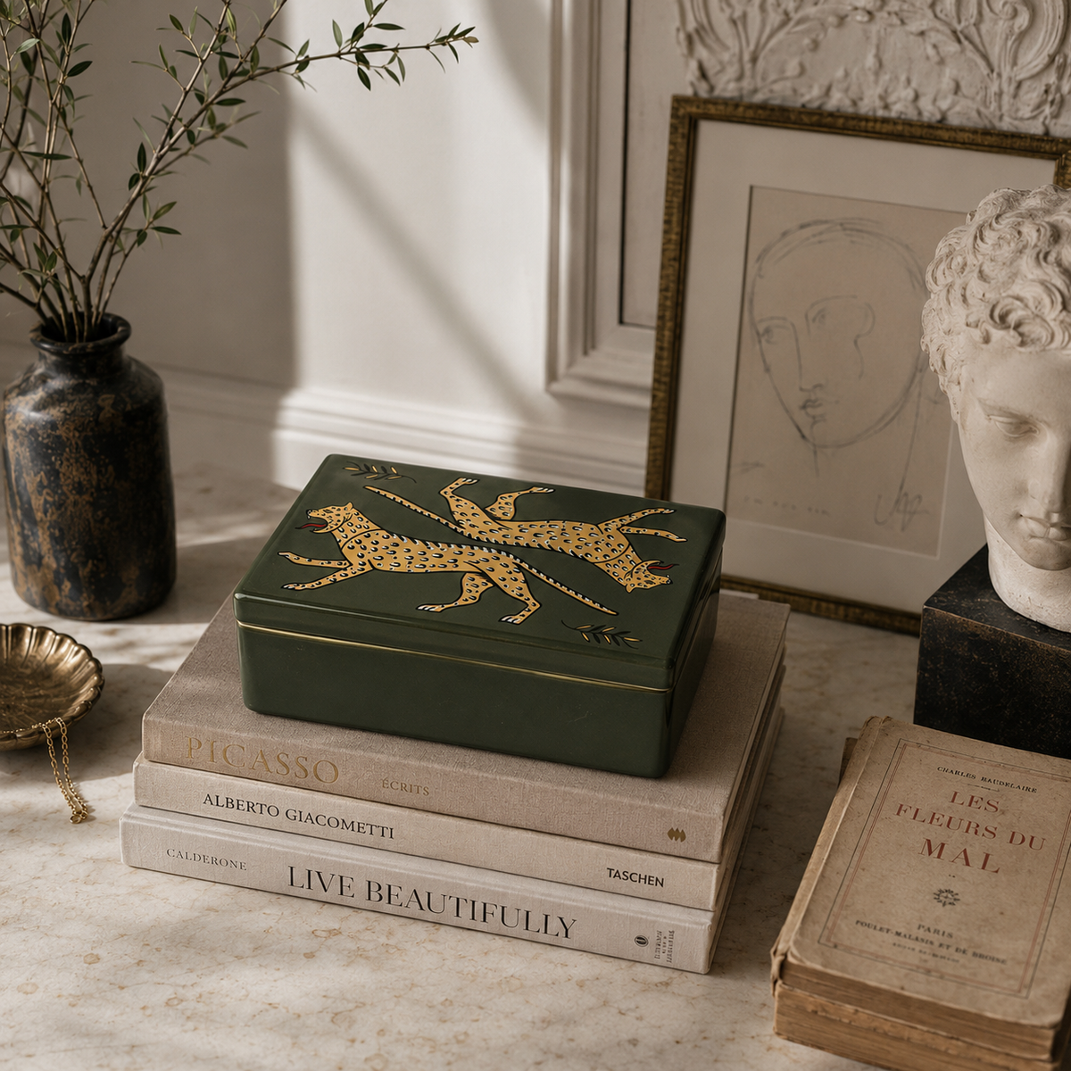 Duo Leopard Ceramic Box