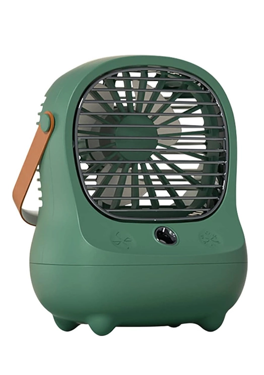 Matte Spray Misting Portable Tabletop Electric Fan (Green)