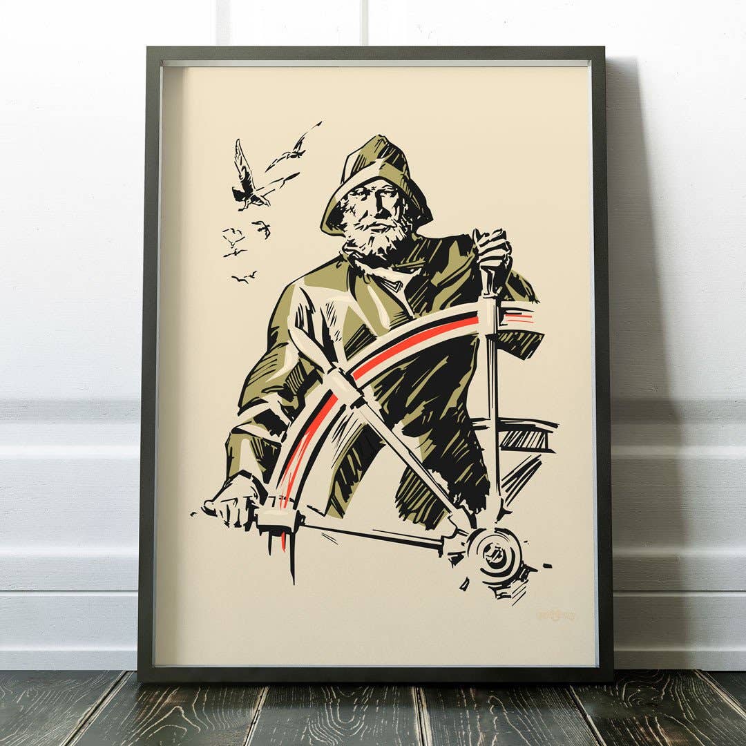 11'' x 14'' Old Sea Captain Nautical Print