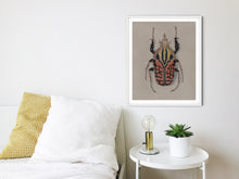 Load image into Gallery viewer, Goliath Beetle Colored Pencil Drawing Print

