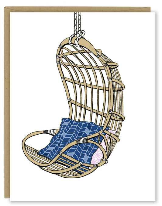 Mid-Century Modern Hanging Chair Greeting Card