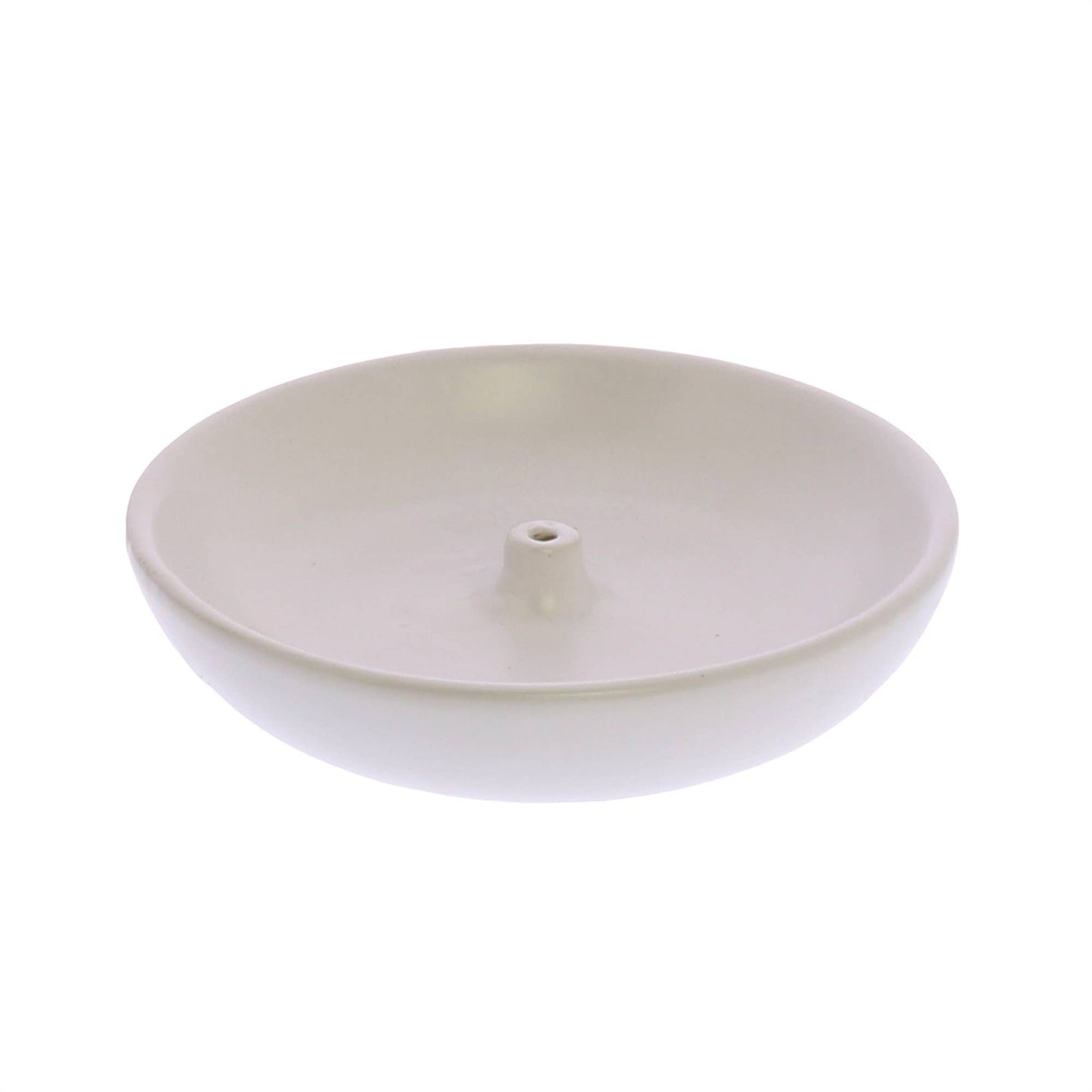 Luna Incense Holder - Round - Matte White