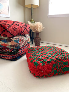 Aseel - Moroccan Rug Floor Pouf / Pet Bed