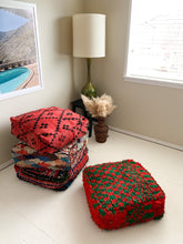 Load image into Gallery viewer, Aseel - Moroccan Rug Floor Pouf / Pet Bed
