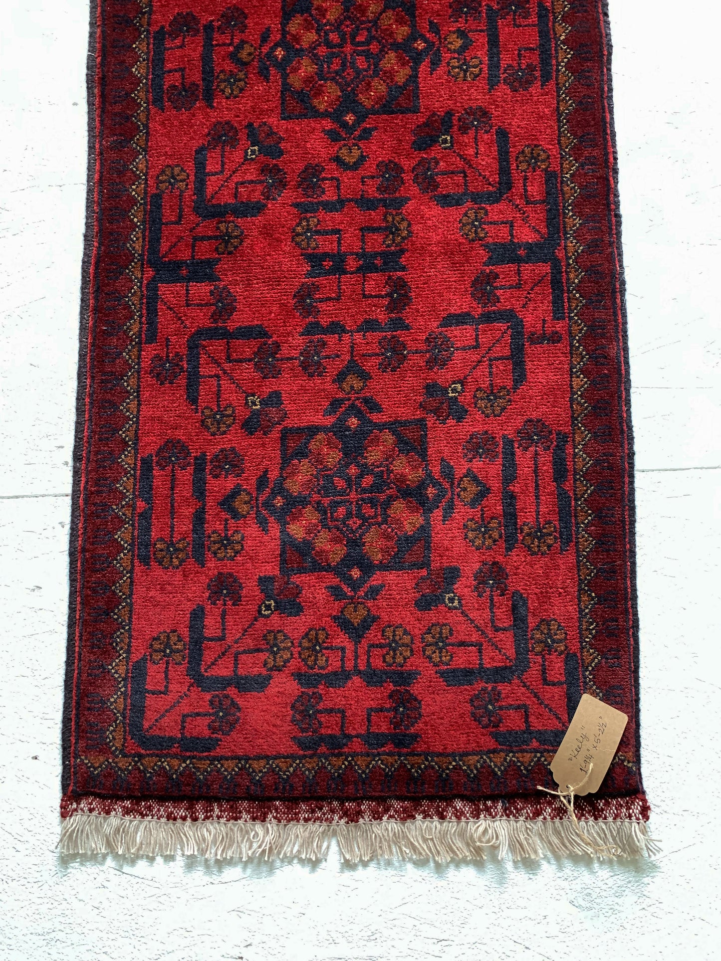 Keely - 1'9-1/4" x 5'2-1/2" Vintage Afghan Turkmen Runner