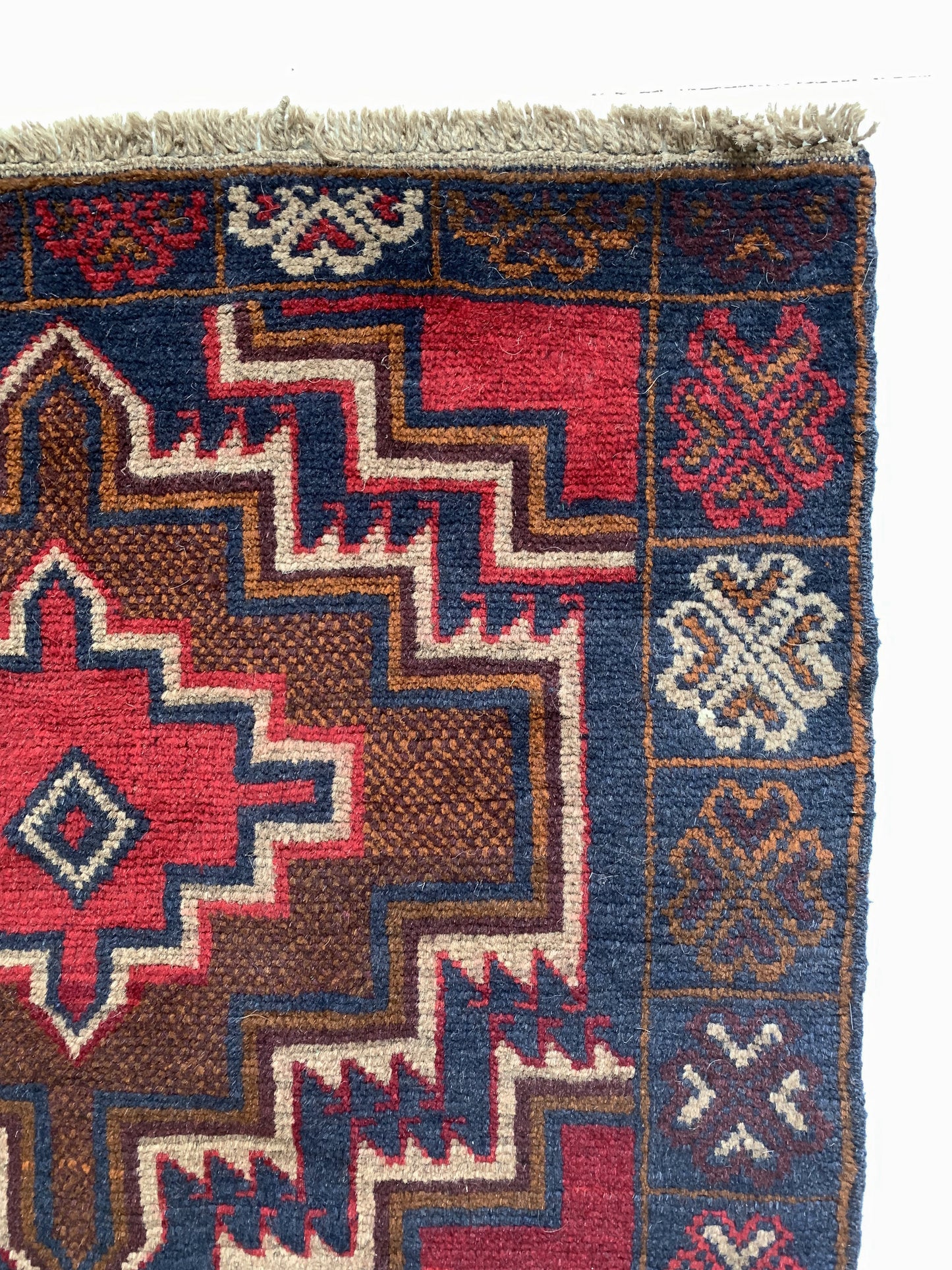 Betty - 2'10-3/4" x 4'-5" Vintage Afghan Tribal Rug