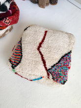 Load image into Gallery viewer, Moroccan Rug Floor Pouf #304

