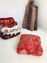 Load image into Gallery viewer, Reserved for Julia - Moroccan Rug Floor Pouf #305
