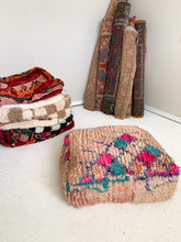 Load image into Gallery viewer, Moroccan Rug Floor Pouf #306
