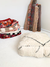Load image into Gallery viewer, Moroccan Rug Floor Pouf #308
