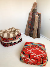 Load image into Gallery viewer, Moroccan Rug Floor Pouf #310
