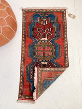Load image into Gallery viewer, No. 506 - 1.8&#39; x 3.8&#39; Vintage Turkish Mini Rug
