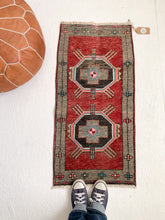 Load image into Gallery viewer, No. 510 - 1.6&#39; x 3.3&#39; Vintage Turkish Mini Rug
