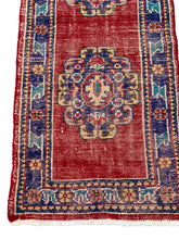 Load image into Gallery viewer, No. R1004 - 2.4&#39; x 10.6&#39; Vintage Turkish Runner Rug
