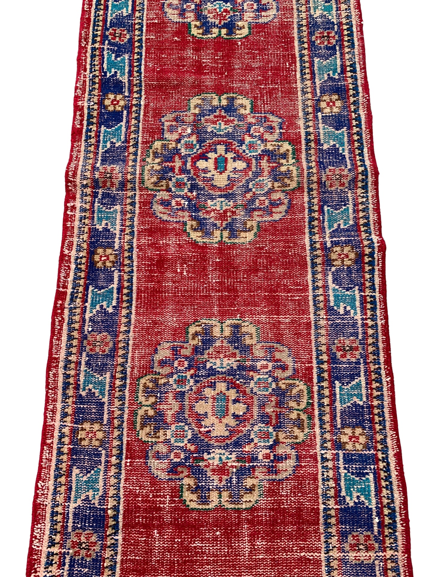 Reserved for Trisha - No. R1004 - 2.4' x 10.6' Vintage Turkish Runner Rug