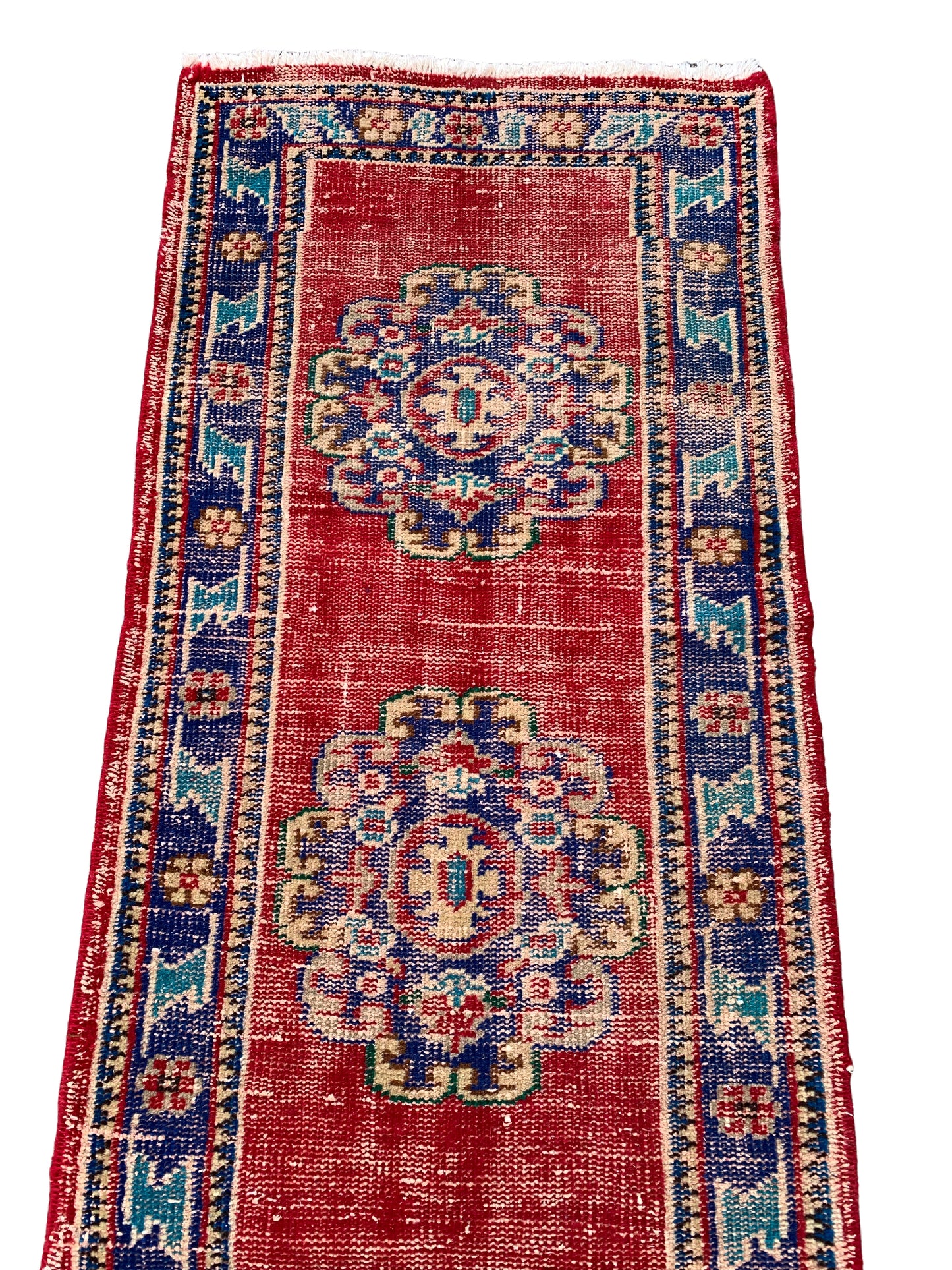 Reserved for Trisha - No. R1004 - 2.4' x 10.6' Vintage Turkish Runner Rug