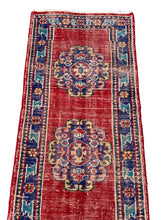 Load image into Gallery viewer, Reserved for Trisha - No. R1004 - 2.4&#39; x 10.6&#39; Vintage Turkish Runner Rug
