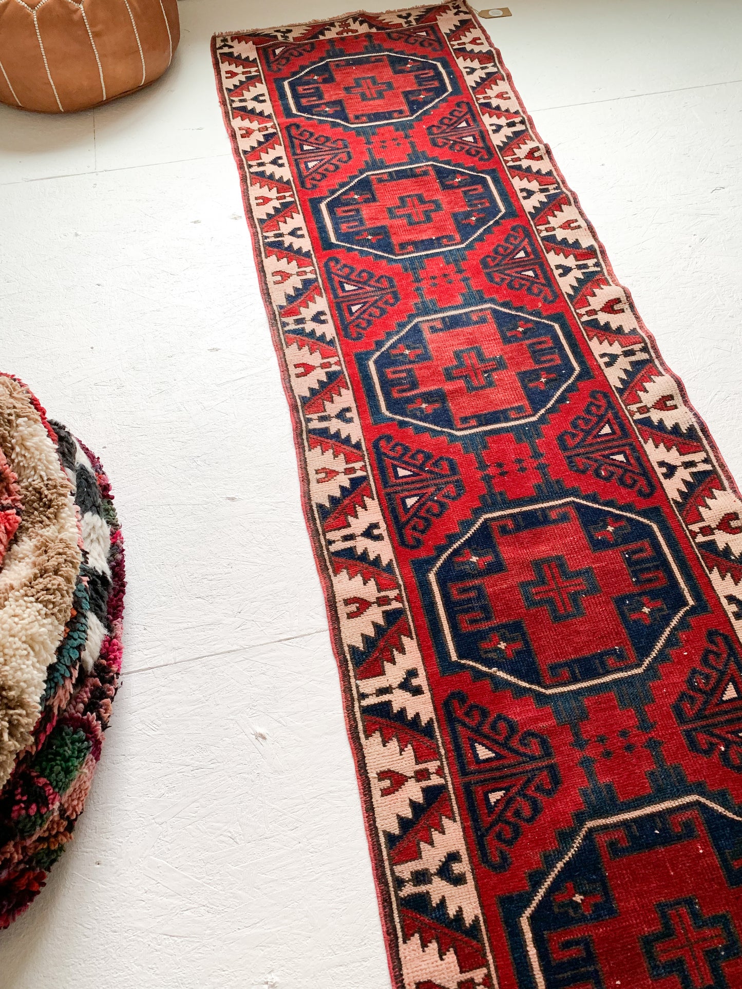 No. R1006 - 2.3' x 8.5' Vintage Turkish Runner Rug