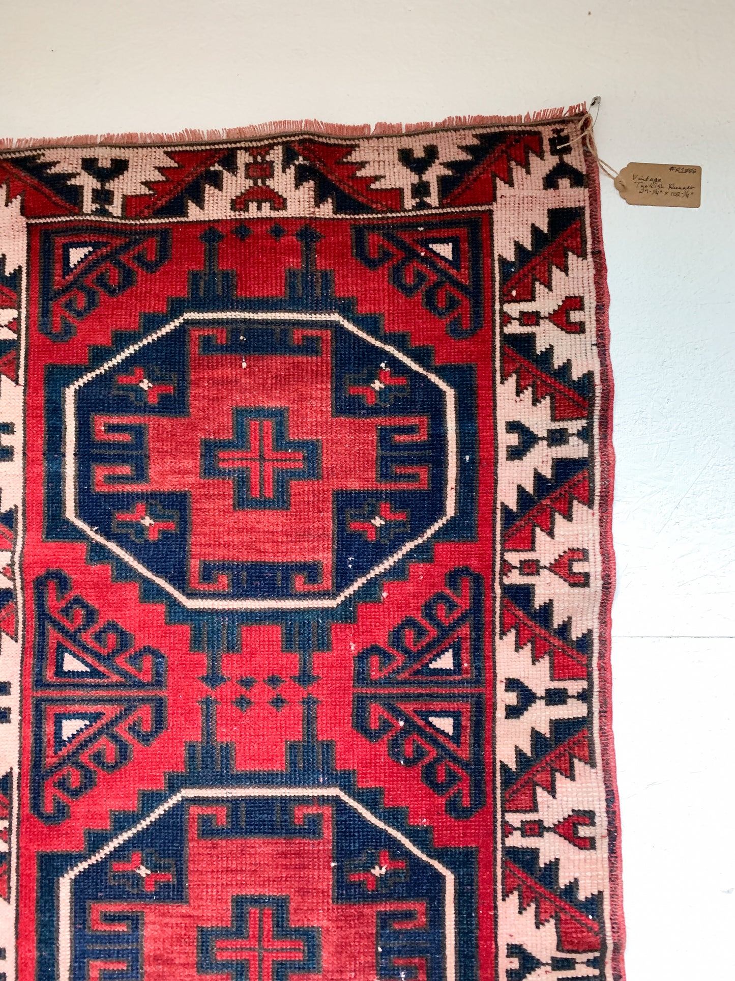 No. R1006 - 2.3' x 8.5' Vintage Turkish Runner Rug