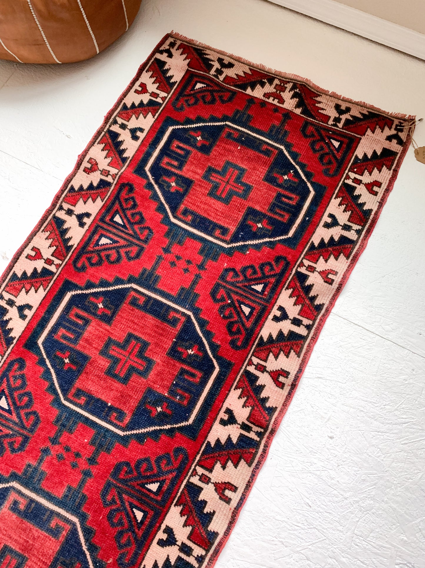 No. R1006 - 2.3' x 8.5' Vintage Turkish Runner Rug