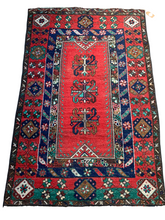 Load image into Gallery viewer, Reserved for Lynda - No. A1011 - 3.8&#39; x 5.9&#39; Vintage Turkish Anatolian Area Rug
