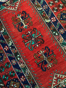 Reserved for Lynda - No. A1011 - 3.8' x 5.9' Vintage Turkish Anatolian Area Rug