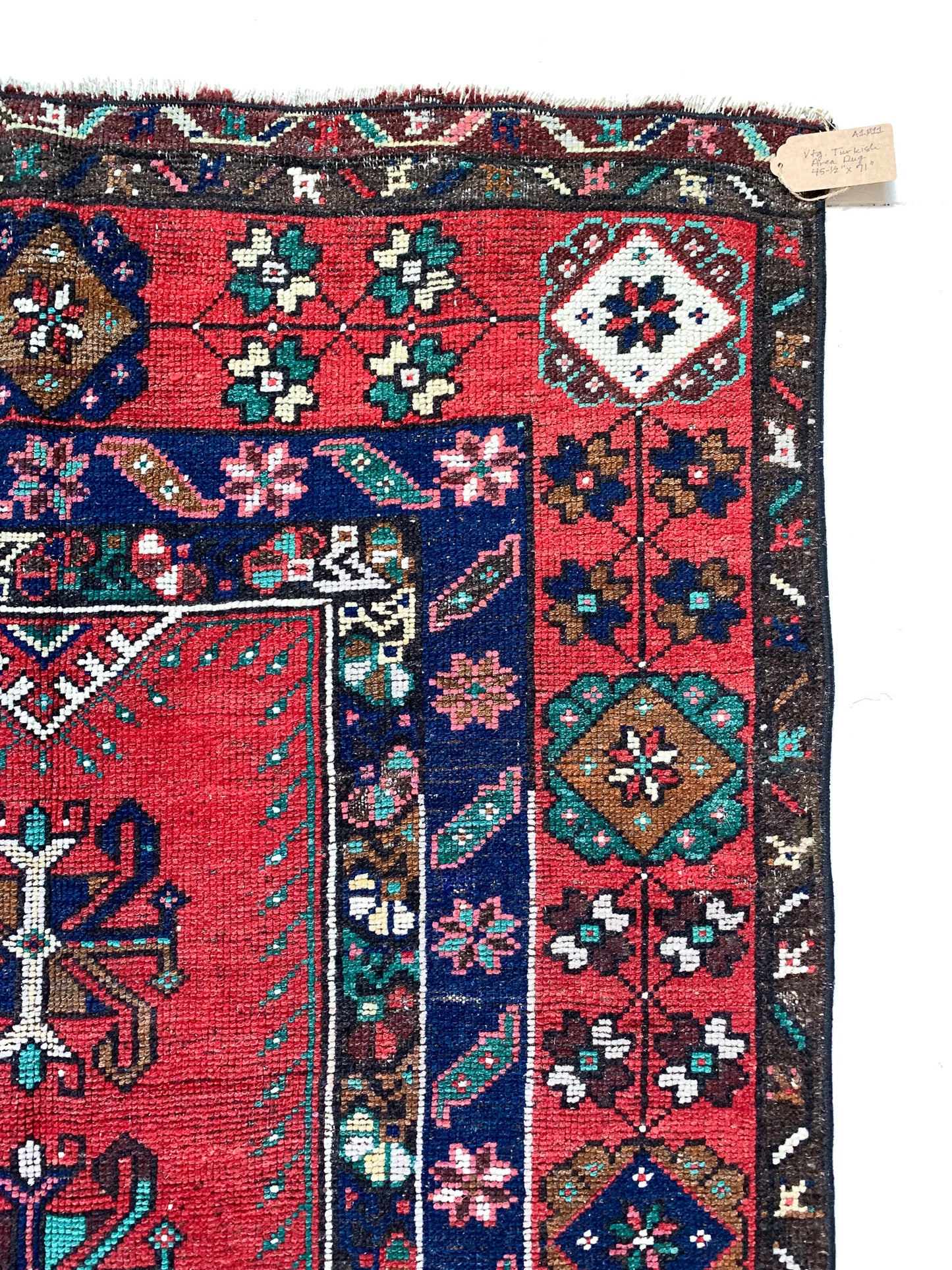 Reserved for Lynda - No. A1011 - 3.8' x 5.9' Vintage Turkish Anatolian Area Rug