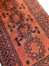 Load image into Gallery viewer, No. A1012 - 4.0&#39; x 6.4&#39; Vintage Afghan Area Rug
