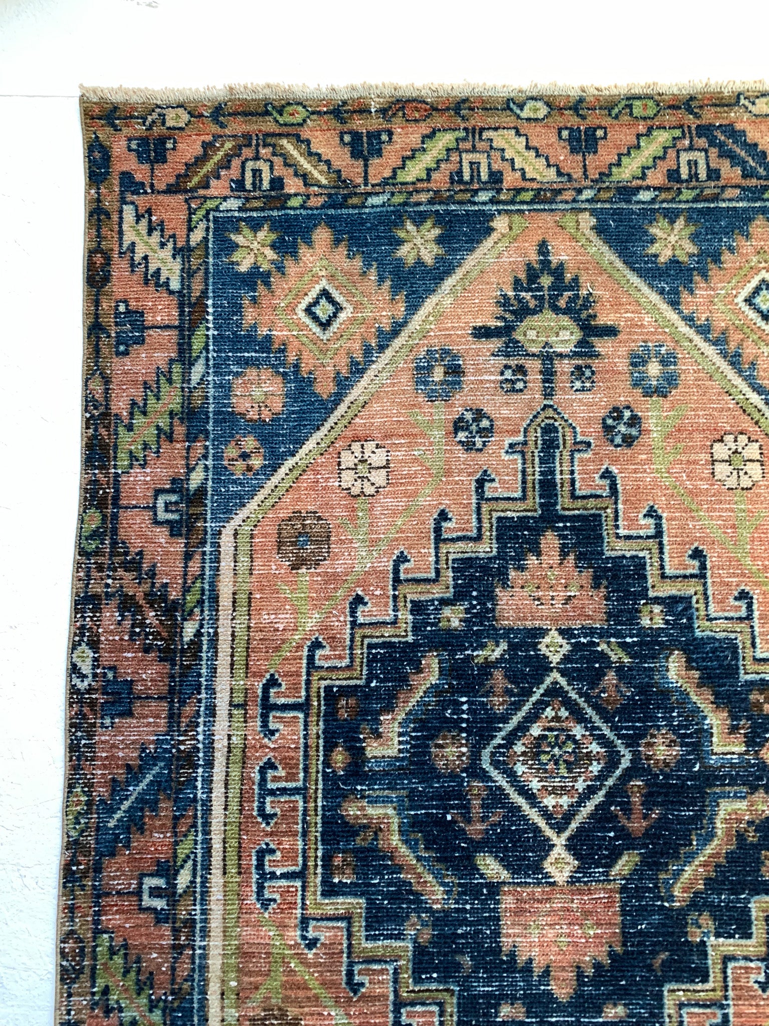 Antique Persian Zanjan Rug, 7'3 x 4'5