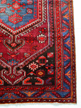 Load image into Gallery viewer, No. A1019 - 4.4&#39; x 7.3&#39; Vintage Persian Shiraz Tribal Area Rug
