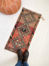 Load image into Gallery viewer, No. 516 - 1.6&#39; x 3.3&#39; Vintage Turkish Mini Rug
