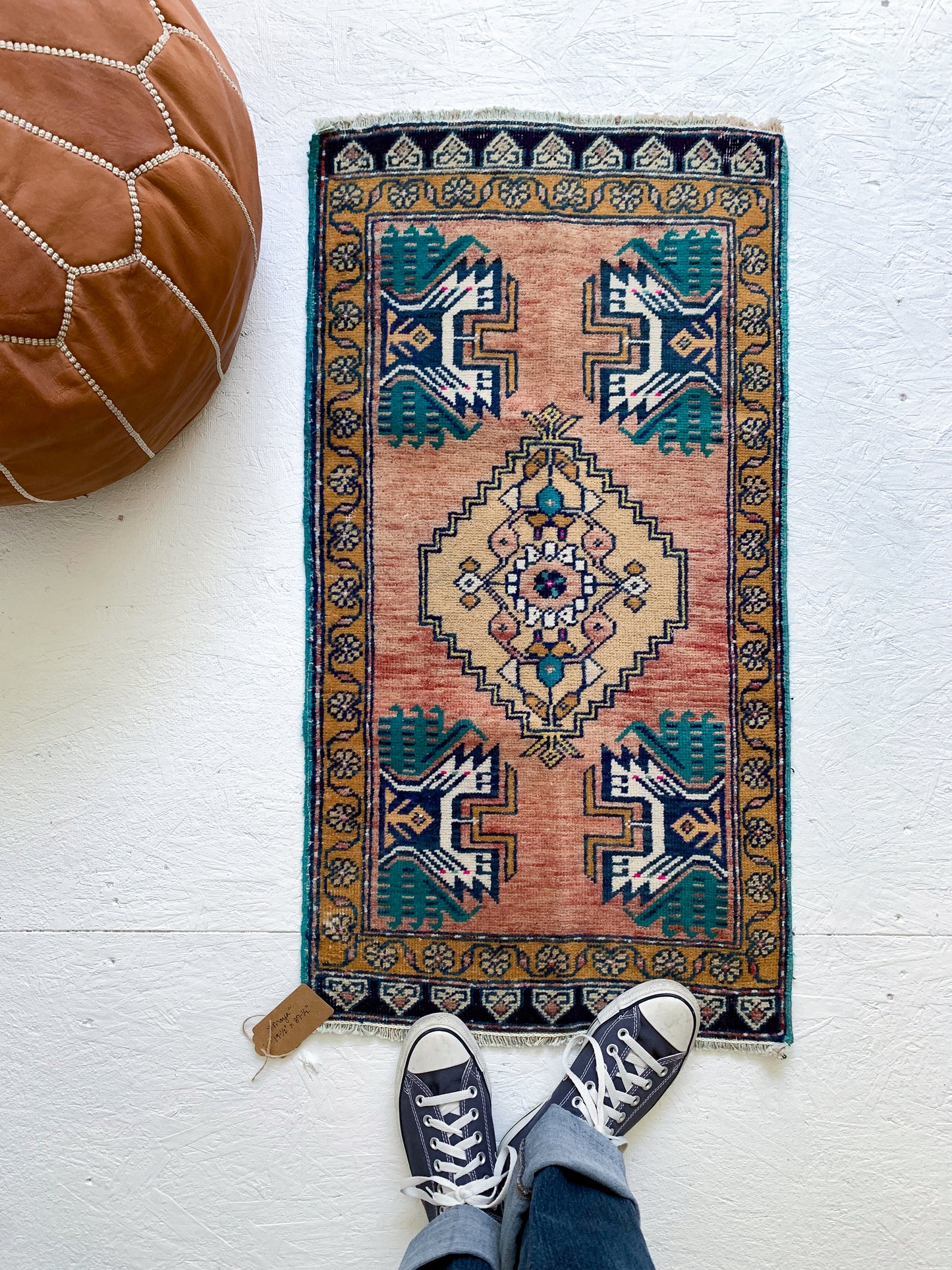 Maya - 1.6' x 3.1' Vintage Turkish Oushak Mini Rug