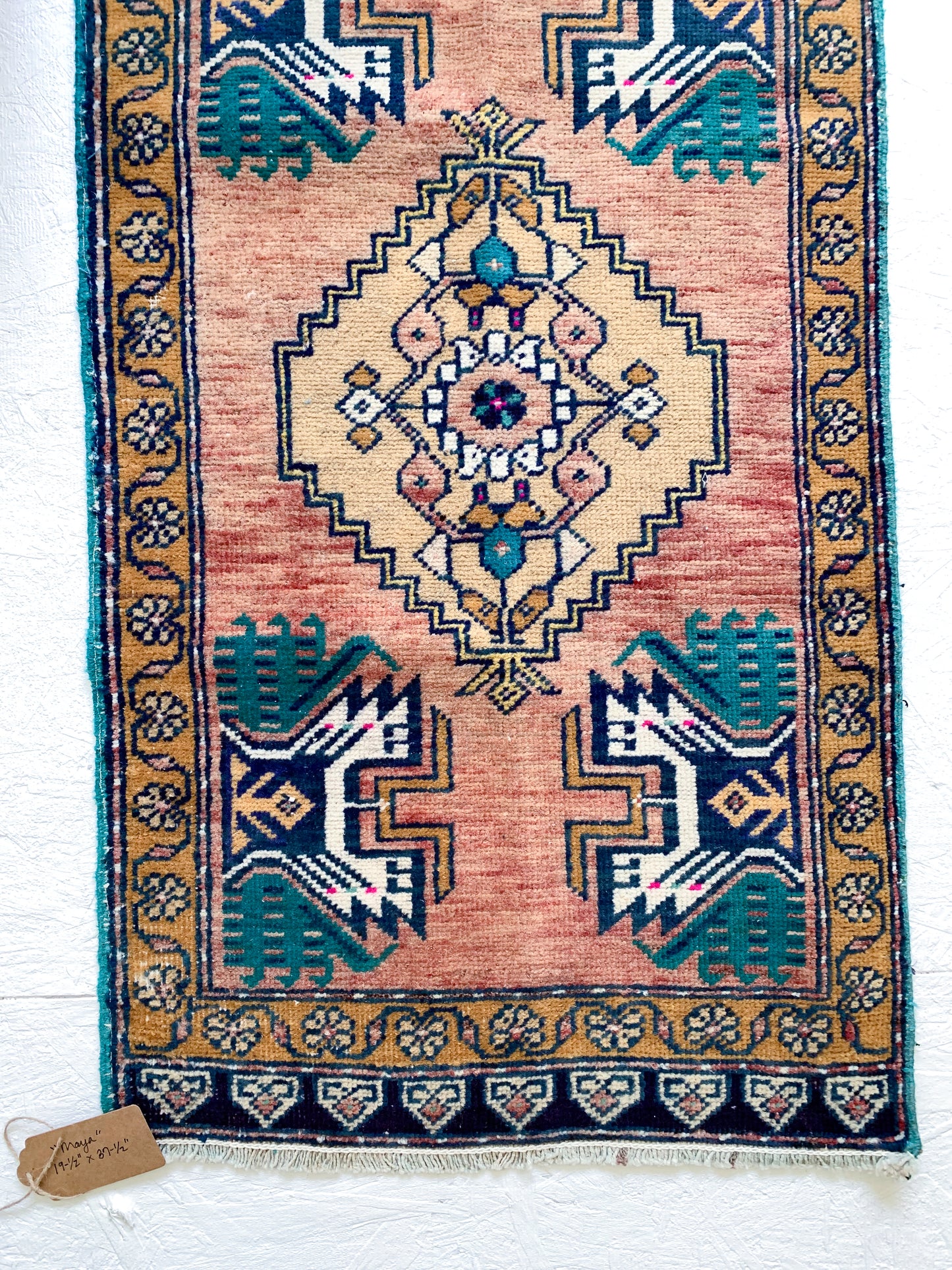 Maya - 1.6' x 3.1' Vintage Turkish Oushak Mini Rug