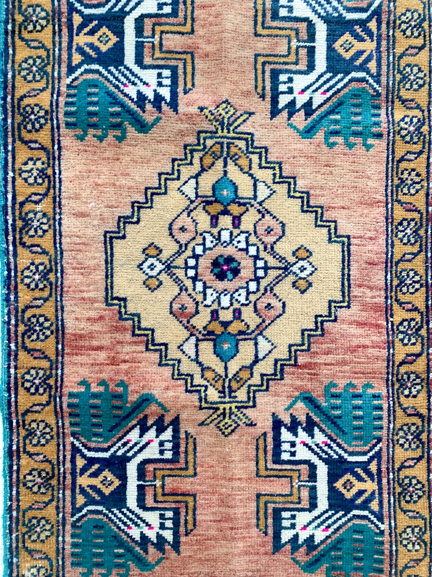 Maya - 1.6' x 3.1' Vintage Turkish Oushak Mini Rug